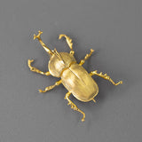 Artificial imitation Insect wild beetle Silver gilding brooch COOL