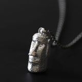 World famous statues Easter Island's iconic Moai sterling silver pendant Unisex necklace for lovers of ancient civilizations